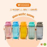  Bình Nước Nắp Bật 500ml, Màu Sắc Xinh Xắn Nhựa, Nhựa VĨ HƯNG 