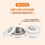  Hộp đựng cơm giữ nhiệt văn phòng Inox 304 chống gỉ cao cấp, sang trọng, làm quà tặng Nhựa Vĩ Hưng 