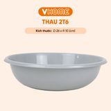  Thau Nhựa 26cm Nhiều Màu Nhựa Chính Phẩm, Không BPA, Bền Đẹp, An Toàn Sức Khỏe, Tiện Lợi Vĩ Hưng 