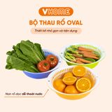  Bộ Thau Rổ Cao Cấp Chắc Chắn, Gọn Gàng, An Toàn 25.5cm - Nhựa Vĩ Hưng 