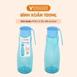  Bình Nước Thể Thao 700ml, Nhựa Chính Phẩm, Không BPA, An Toàn Sức Khỏe - Nhựa Vĩ Hưng 