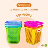  Sọt Vuông Nhỏ Đựng Quần Áo , Sọt Đựng Đồ Đa Năng Có Tay Cầm, Chắc Chắn, Bền Đẹp - Nhựa VĨ HƯNG 