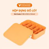  Hộp Nhựa Đựng Đồ Lót, Tất Vớ, Quần Áo Đa Năng - Chia Nhiều Ngăn, Có Nắp Đậy Kín - Nhựa Vĩ Hưng 
