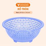  Rổ Nhựa Bông Tròn Nhiều Màu, Chất Lượng Cao, Nhựa Chính Phẩm - Nhựa Vĩ Hưng 