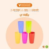  Ly Nhựa Cao Nhiều Màu, Nhựa Chính Phẩm, Không BPA, An Toàn Sức Khỏe - Vĩ Hưng 
