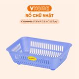  Rổ Nhựa Chữ Nhật, Nhiều Màu Sắc, Chất Lượng Cao - Nhựa Chính Phẩm - Nhựa Vĩ Hưng 