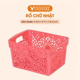  Rổ Nhựa Chữ Nhật 15.5x11x8.5cm - Bền Đẹp, Tiện Lợi, Đa Dụng - Nhựa Vĩ Hưng 