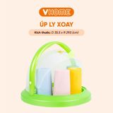  Khay Úp Cốc Ly Xoay Có Nắp - Cao Cấp, Tiện Lợi, Nhựa PP Bền Đẹp - Nhựa Vĩ Hưng 