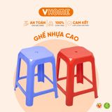  Ghế Cao Nhựa Vĩ Hưng - Nhiều Màu Sắc, Nhựa Dày Bền, Chắc Chắn, Tiện Lợi 