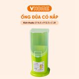  Ống Đũa 2 Ngăn Có Nắp Đậy Kèm Khe Tăm, Tiện Lợi, Bền Đẹp - Nhựa Vĩ Hưng 