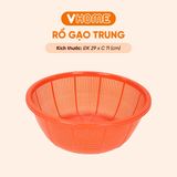 Rổ Gạo Lớn Đường Kính 29cm Nhựa Chính Phẩm, Không BPA, An Toàn Sức Khỏe, Bền Đẹp Vĩ Hưng 