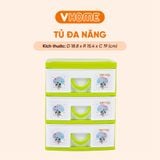 Tủ Đồ Mini Để Bàn Đa Năng Nhiều Ngăn Tủ Nhựa Vĩ Hưng Đựng Đồ Tiện Lợi 