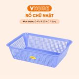  Rổ Nhựa Vuông Vĩ Hưng 