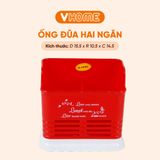  Ống Đựng Đũa Muống, Hộp Đựng Đũa 2 Ngăn Để Bàn Nhựa VĨ HƯNG 