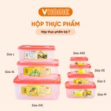  Hộp Bảo Quản Thực Phẩm Chữ Nhật - Đựng Thức Ăn An Toàn, Nhựa PP, Có 7 Kích Cỡ - Nhựa Vĩ Hưng 