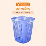  Sọt Nhựa Vuông Cao Đựng Quần Áo, Giỏ Nhựa Đựng Đồ Quần Áo Tiện Lợi Nhựa VĨ HƯNG 