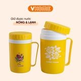  Ca Nước Tròn Giữ Nhiệt Có Nắp Đậy 500ml - 750ml, Tiện Lợi, Chất Lượng Cao - Nhựa Vĩ Hưng 