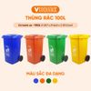  Thùng Rác Công Cộng 60L/100L Nhựa PP Bền Đẹp, Chống Thấm, Nhiều Màu Sắc - Thương Hiệu Vĩ Hưng 