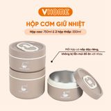  Hộp Đựng Cơm Giữ Nhiệt Văn Phòng Inox 304 - Chống Gỉ, Cao Cấp, Sang Trọng, Quà Tặng Ý Nghĩa - Nhựa Vĩ Hưng 