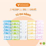  Tủ Đồ Mini Để Bàn, Tủ Mini Đựng Mỹ Phẩm Đa Năng 3 4 5 Ngăn - Nhựa Vĩ Hưng 