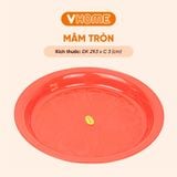  Mâm Nhựa Tròn Cao Cấp - Đa Dạng Kích Cỡ, Nhựa PP An Toàn - Nhựa Vĩ Hưng 