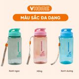  Bình Nước Nắp Bật 500ml, Màu Sắc Xinh Xắn Nhựa, Nhựa VĨ HƯNG 