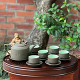  Bộ Ấm Chén Trà Gốm Tử Sa Phúc Lộc Thọ 