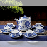  Bộ ấm Chén Men Lam Hoa Dây 