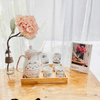  Bộ ấm chén uống nước họa tiết mèo hồng 