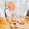  Bộ ấm chén uống nước họa tiết Đào Hồng 