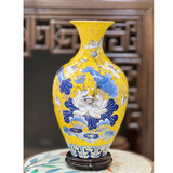  Bảo Bình Chim Hạc Vẽ Vàng H50 