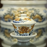  Bát Sâm Hoa Sen Men Rạn Nổi 