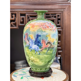  Bình Hút Lộc Dáng Cao-Nhị Cảnh Mã Đáo Thành Công-Công Danh Phú Qúy H50 