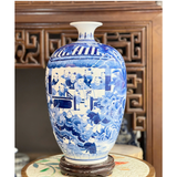  Bình Hút Lộc Bách Nhi H50 Men Lam 