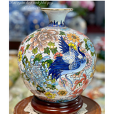  Bình Hút Lộc – Hạc Ngàn Hoa Sinh Phú Qúy H30 