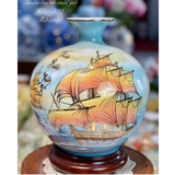  Bình Hút Lộc – Thuận Buồm Xuôi gió Vẽ Vàng H30 