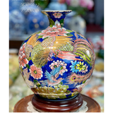  Bình Hút Lộc – Bách Điểu Ngàn Hoa Vẽ Vàng H30 