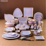  Bộ Đồ ăn San Hô Tím Bát Tràng 