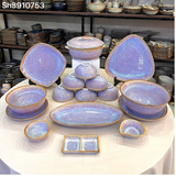  Bộ Đồ ăn San Hô Tím Bát Tràng 