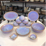  Bộ Đồ ăn San Hô Tím Bát Tràng 