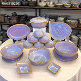  Bộ Đồ ăn San Hô Tím Bát Tràng 