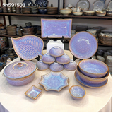  Bộ Đồ ăn San Hô Tím Bát Tràng 