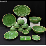  Bộ Đồ ăn men Lục Diệp Bát Tràng 