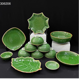  Bộ Đồ ăn men Lục Diệp Bát Tràng 