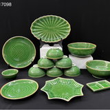  Bộ Đồ ăn men Lục Diệp Bát Tràng 