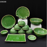  Bộ Đồ ăn men Lục Diệp Bát Tràng 