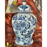  Chóe Phong Thủy Tứ Linh Nền Gấm Men Lam H55 