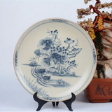  Đĩa Cảnh Men Rạn-Vẽ Cảnh Sen Vịt 