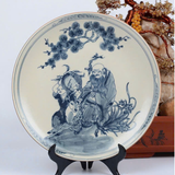  Đĩa Cảnh Men Rạn-Vẽ Cảnh Đào Thọ 