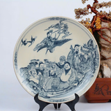  Đĩa Cảnh Men Rạn-Vẽ Cảnh Bát Tiên 